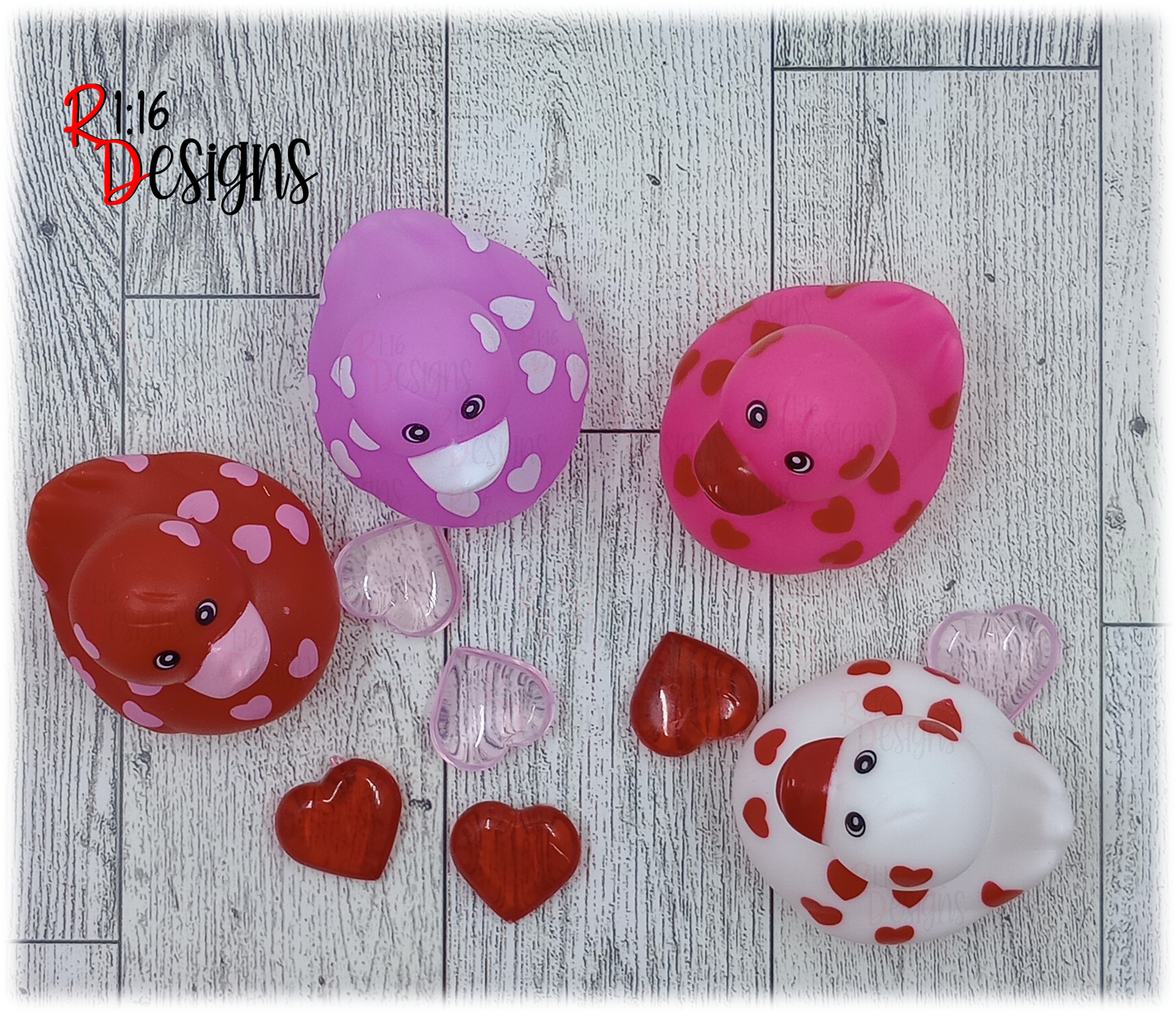 Heart Rubber Ducks