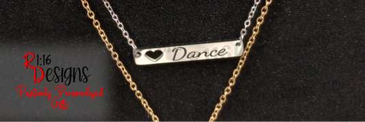 Heart Cut Out Bar Necklace - SoZo