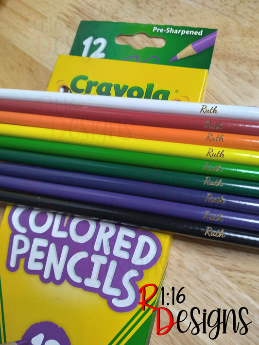 Personalized Colored Pencils