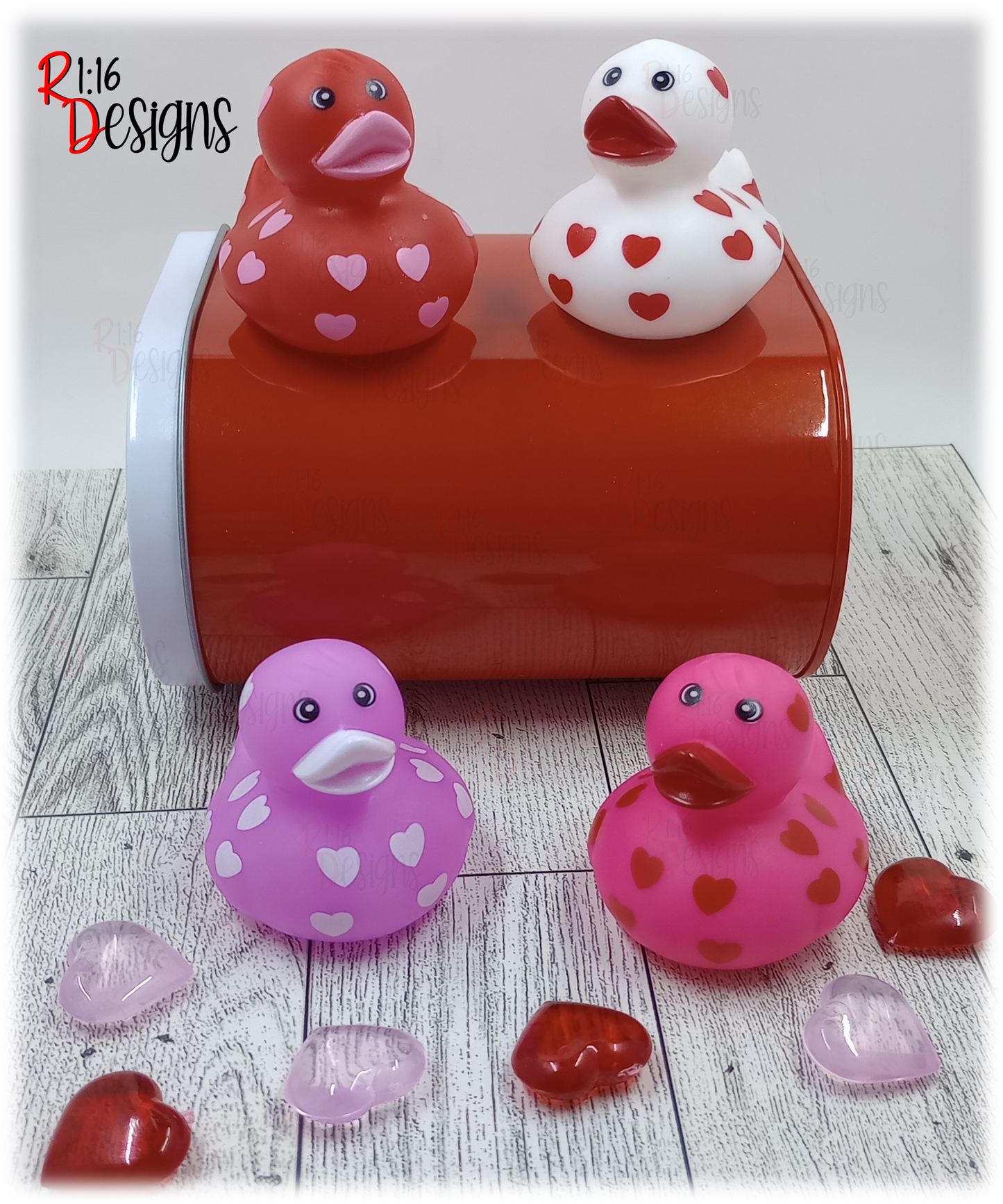 Heart Rubber Ducks