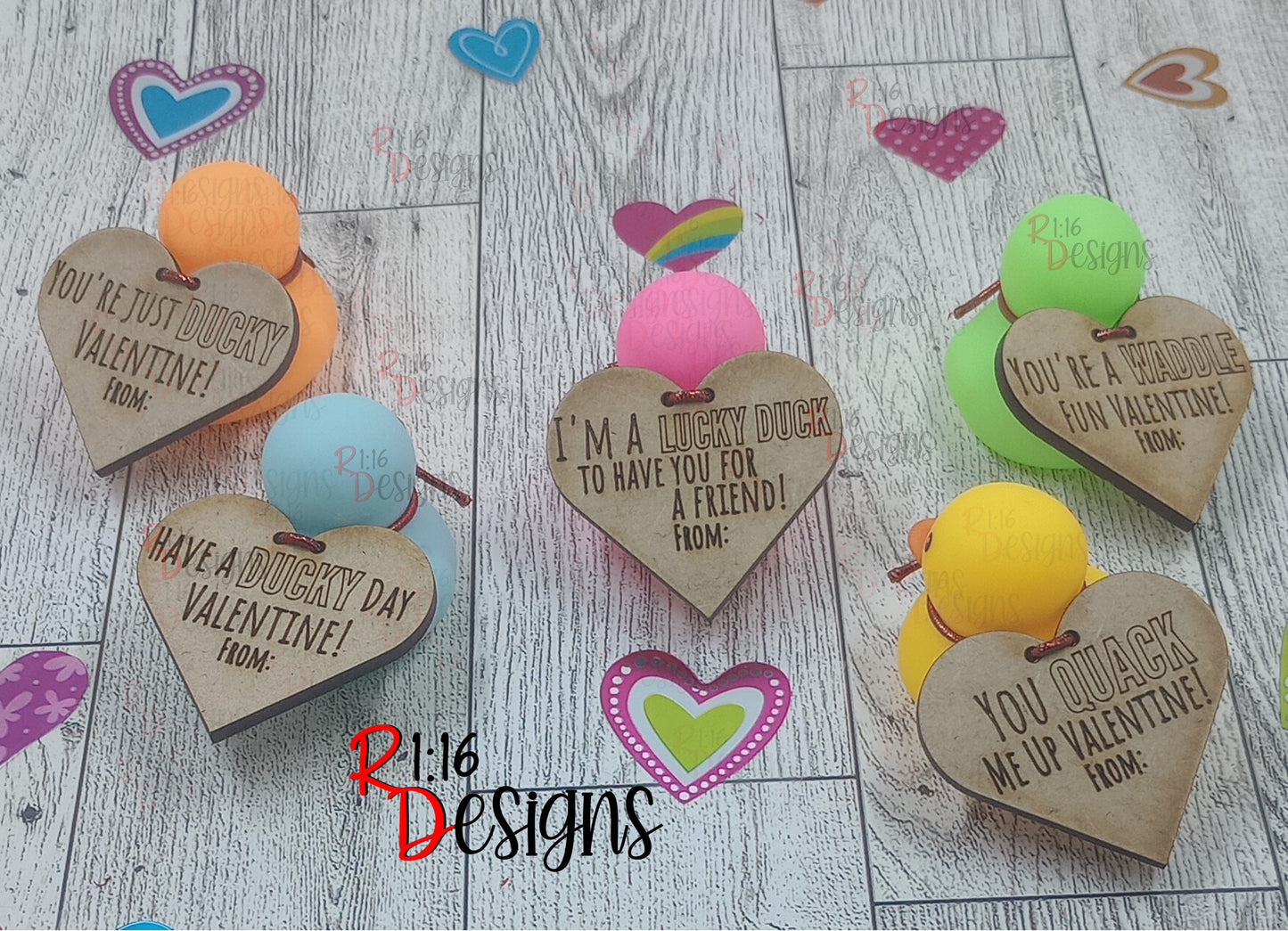 Heart Rubber Ducks