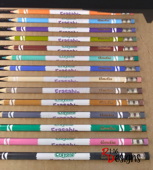 Personalized Erasable Colored Pencils