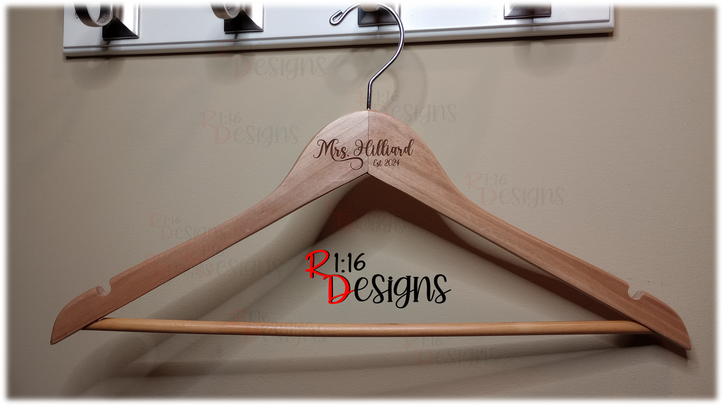 Engraved Wooden Hanger