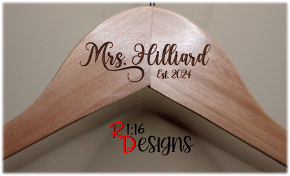 Engraved Wooden Hanger