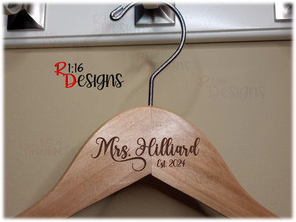 Engraved Wooden Hanger