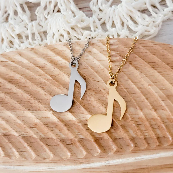 Single Music Note Necklace