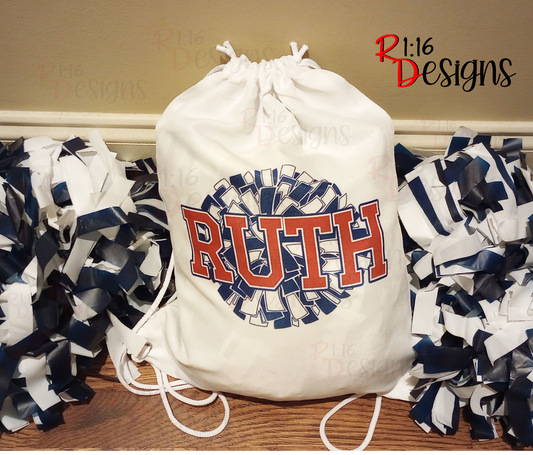 White Drawstring Bag