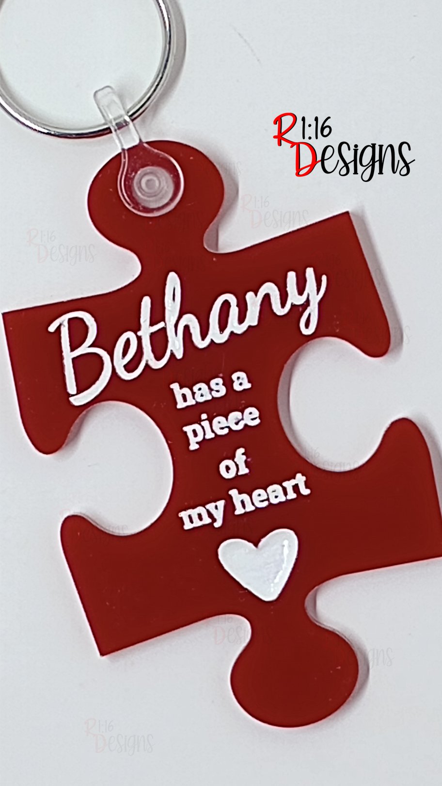 Puzzle Piece of My Heart Keychain Set