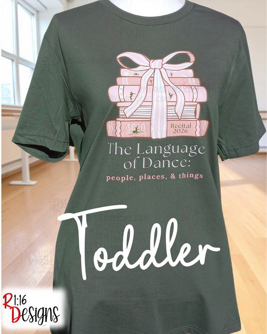 SoZo Dance Recital 2026 Shirts TODDLER SIZE
