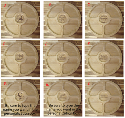 Round Charcuterie Serving Board with Lid