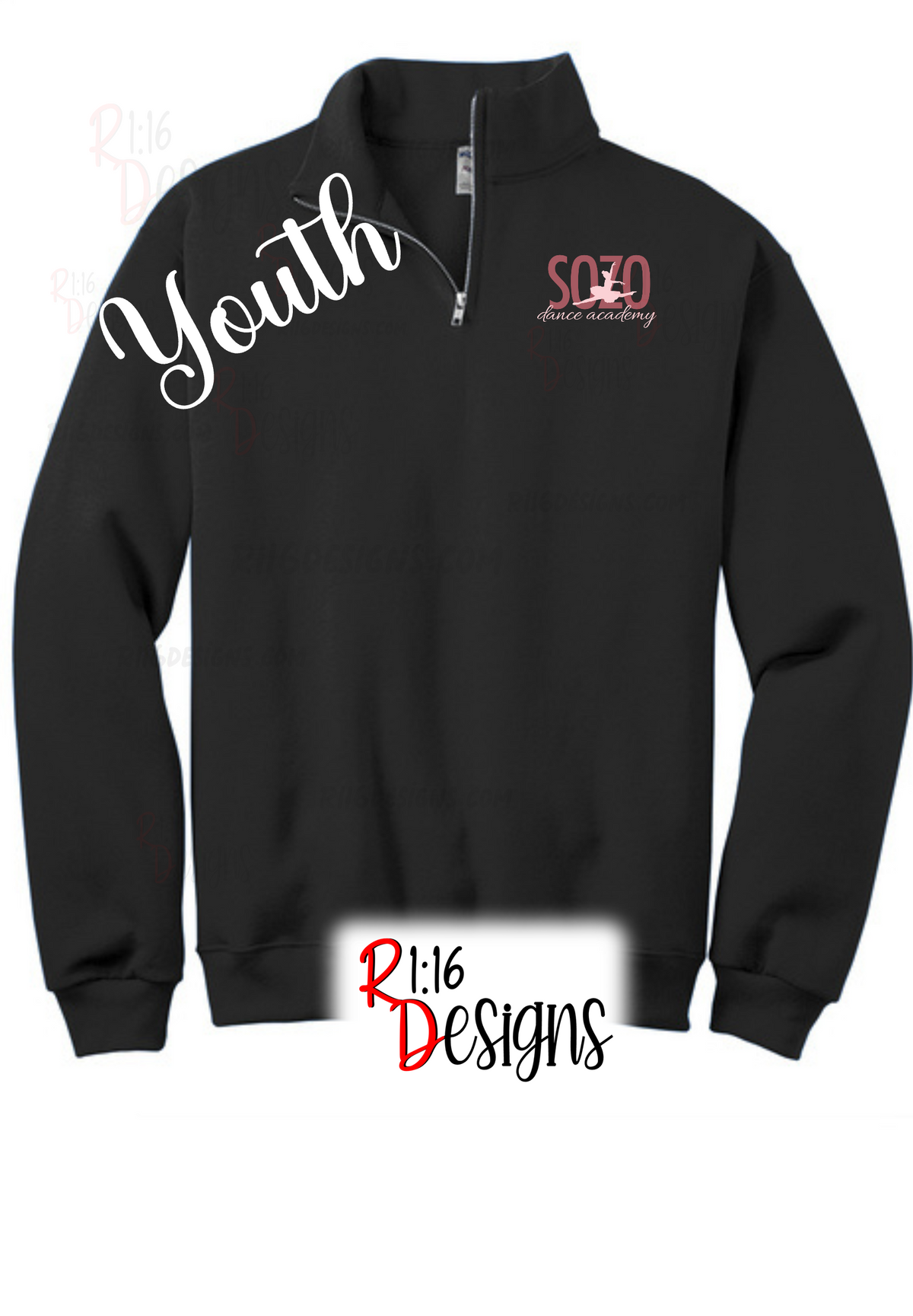 SoZo Sleeping Beauty YOUTH Quarter Zip Sweatshirt