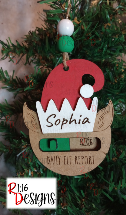Daily Elf Report Ornament