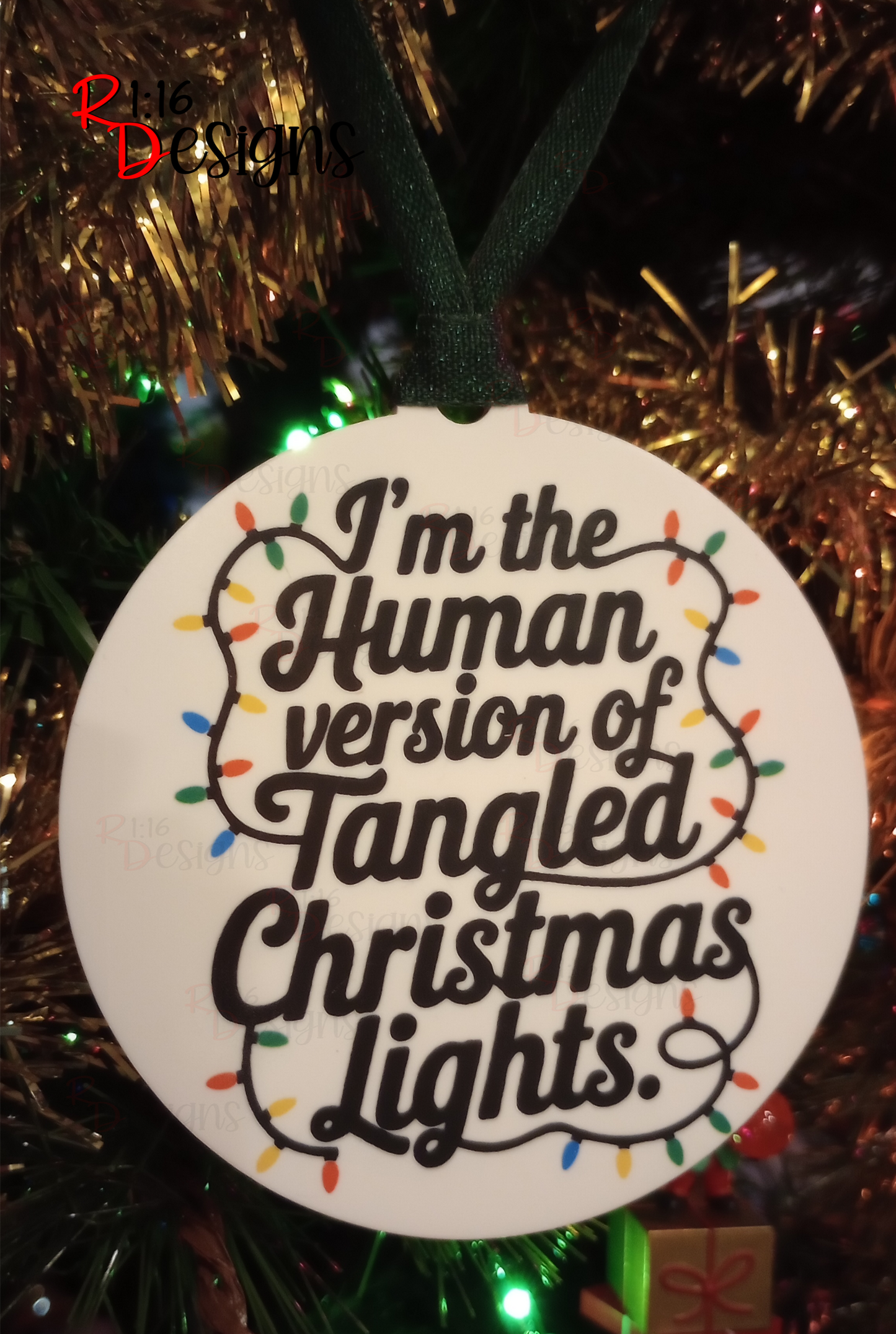 Tangled Christmas Lights Ornament (Perfectly Imperfect)