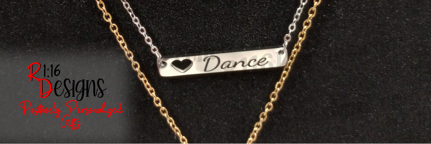 Heart Cut Out Bar Necklace - SoZo