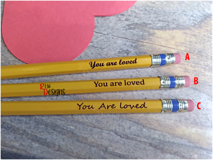 Neon Personalized Pencils