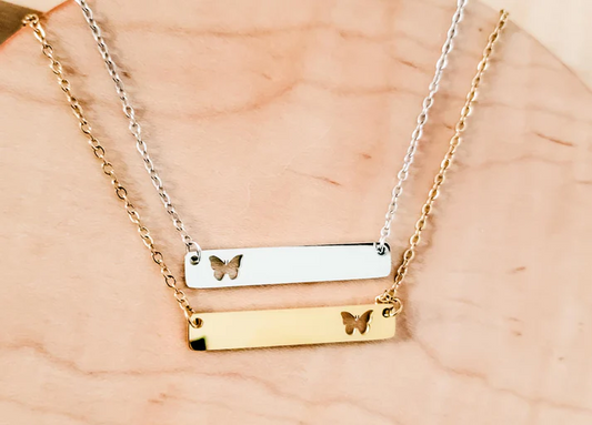 Butterfly Bar Necklace